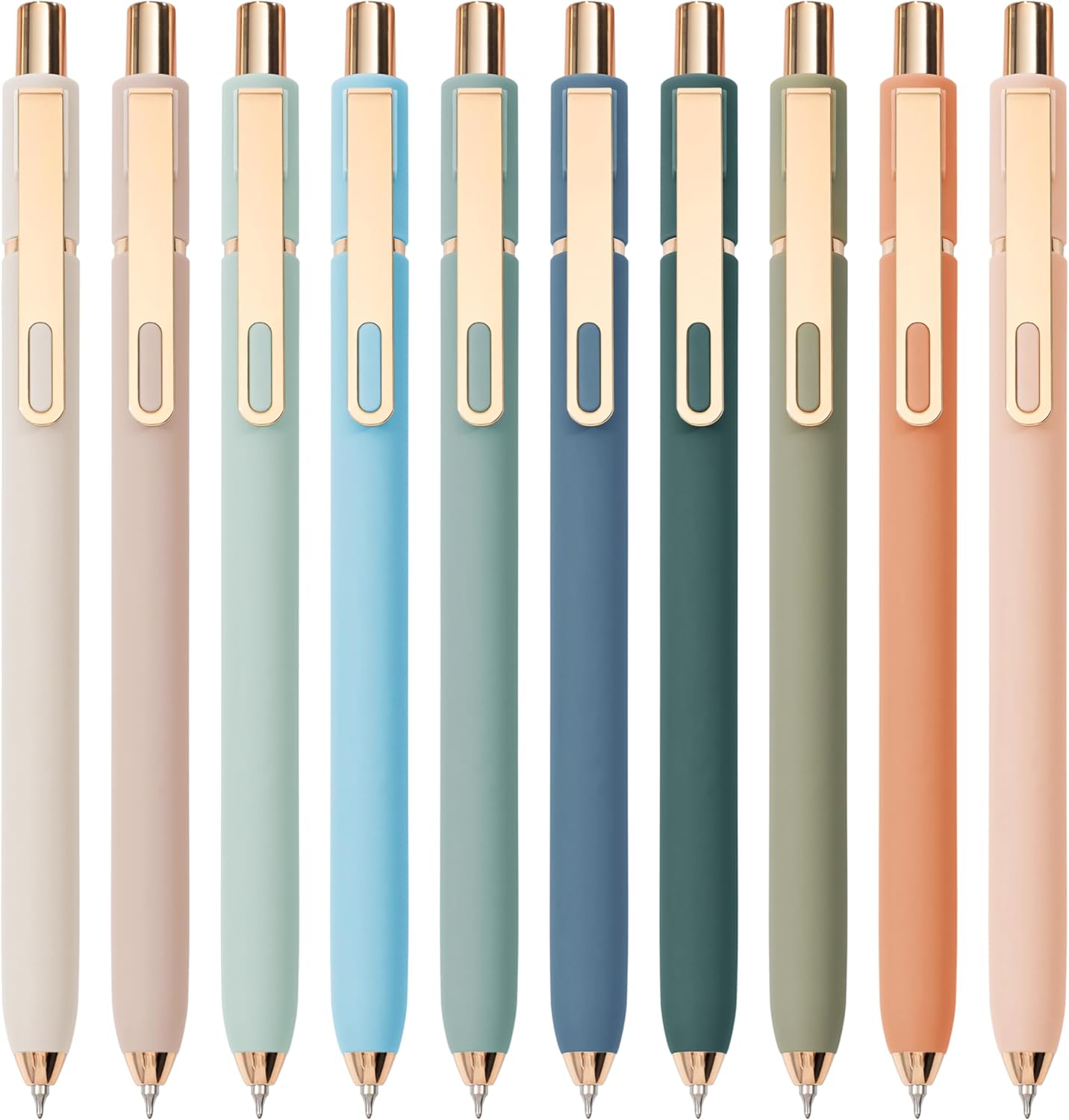 10-Piece Assorted Barrel Gel Pens