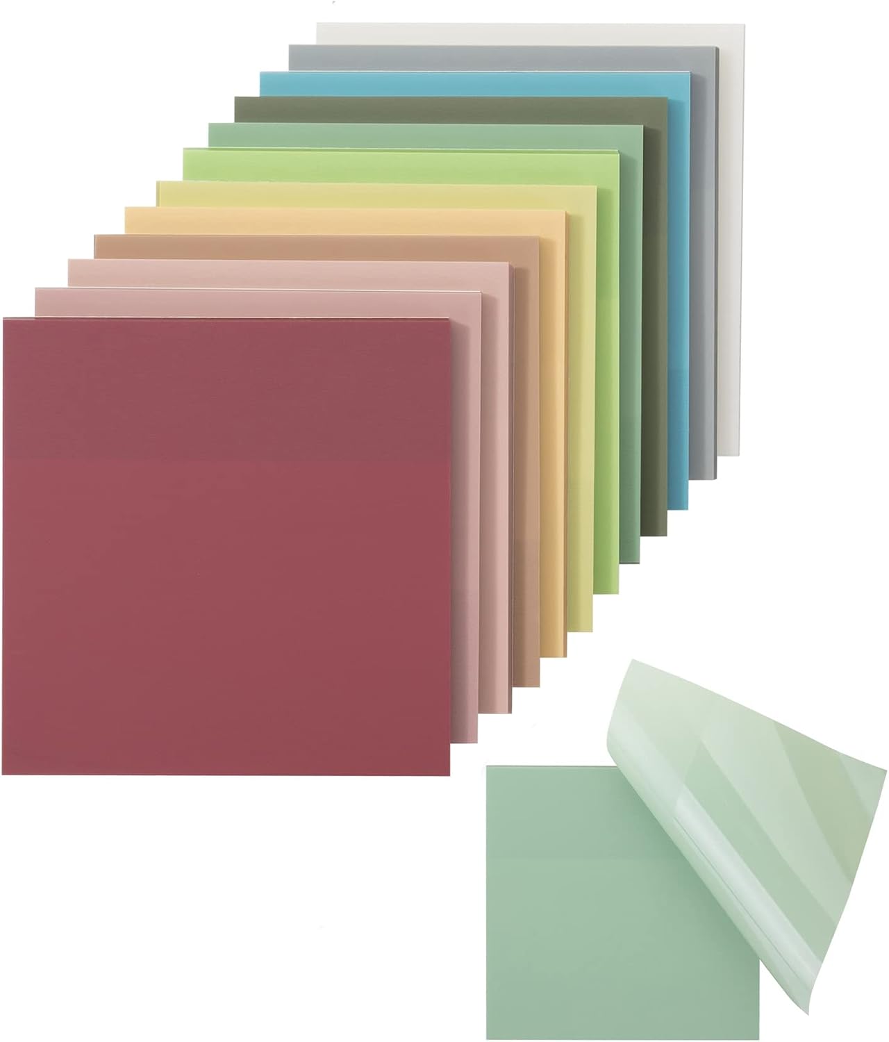 12-Pad Transparent Sticky Note Set