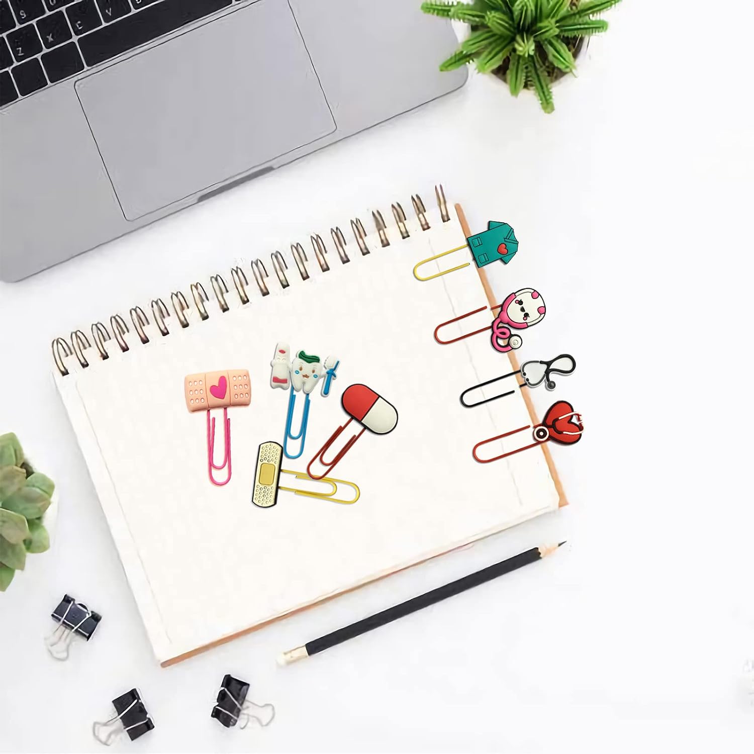 12-Piece Assorted Design Paper Clips