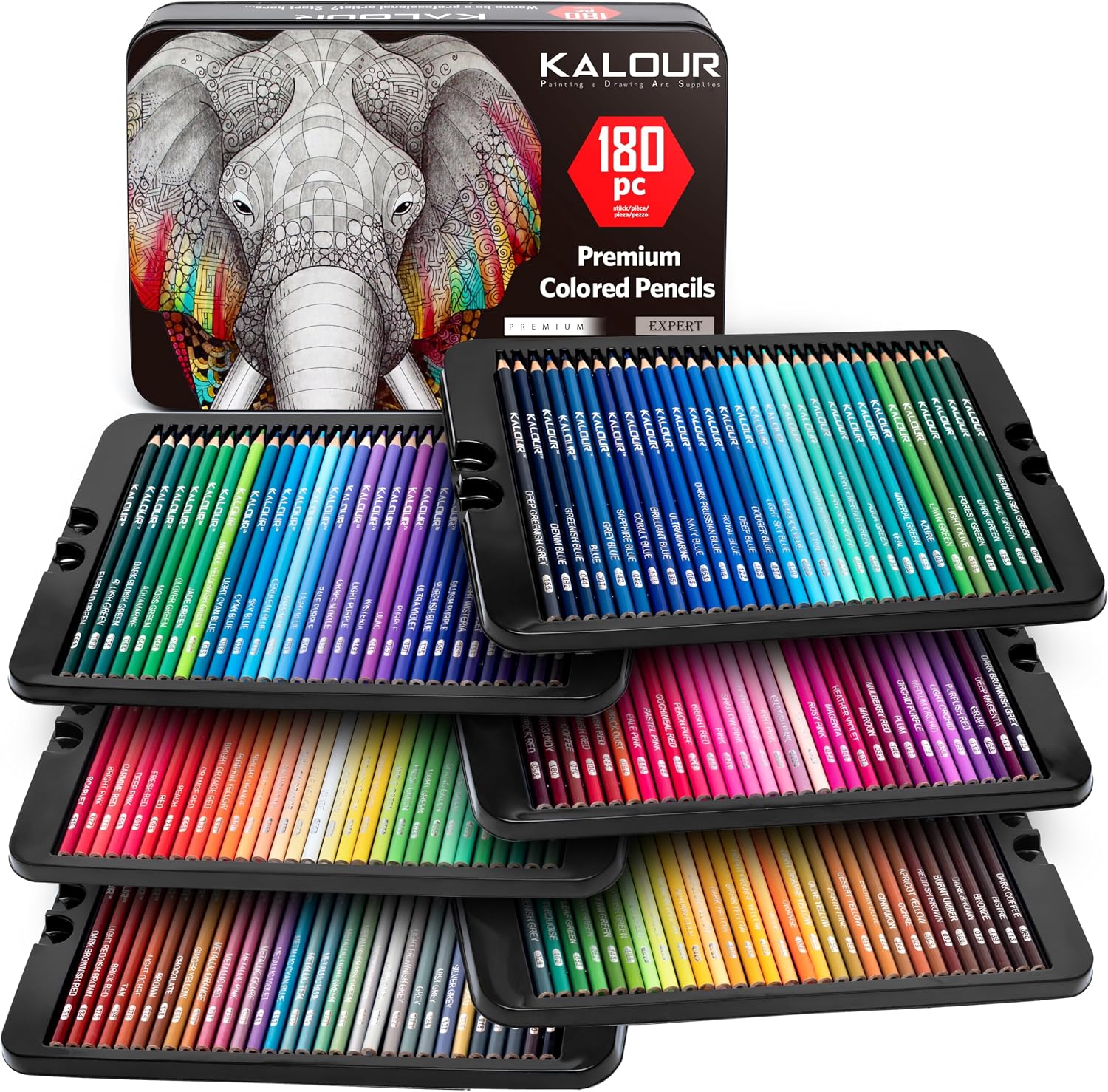 180-Count Soft Core Coloured Pencils