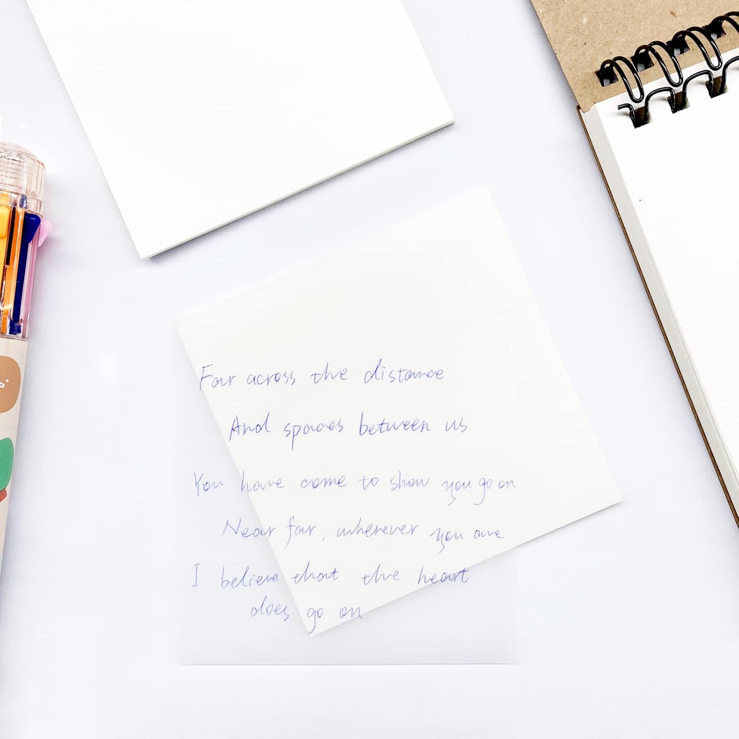 6-Pad Transparent Sticky Notes