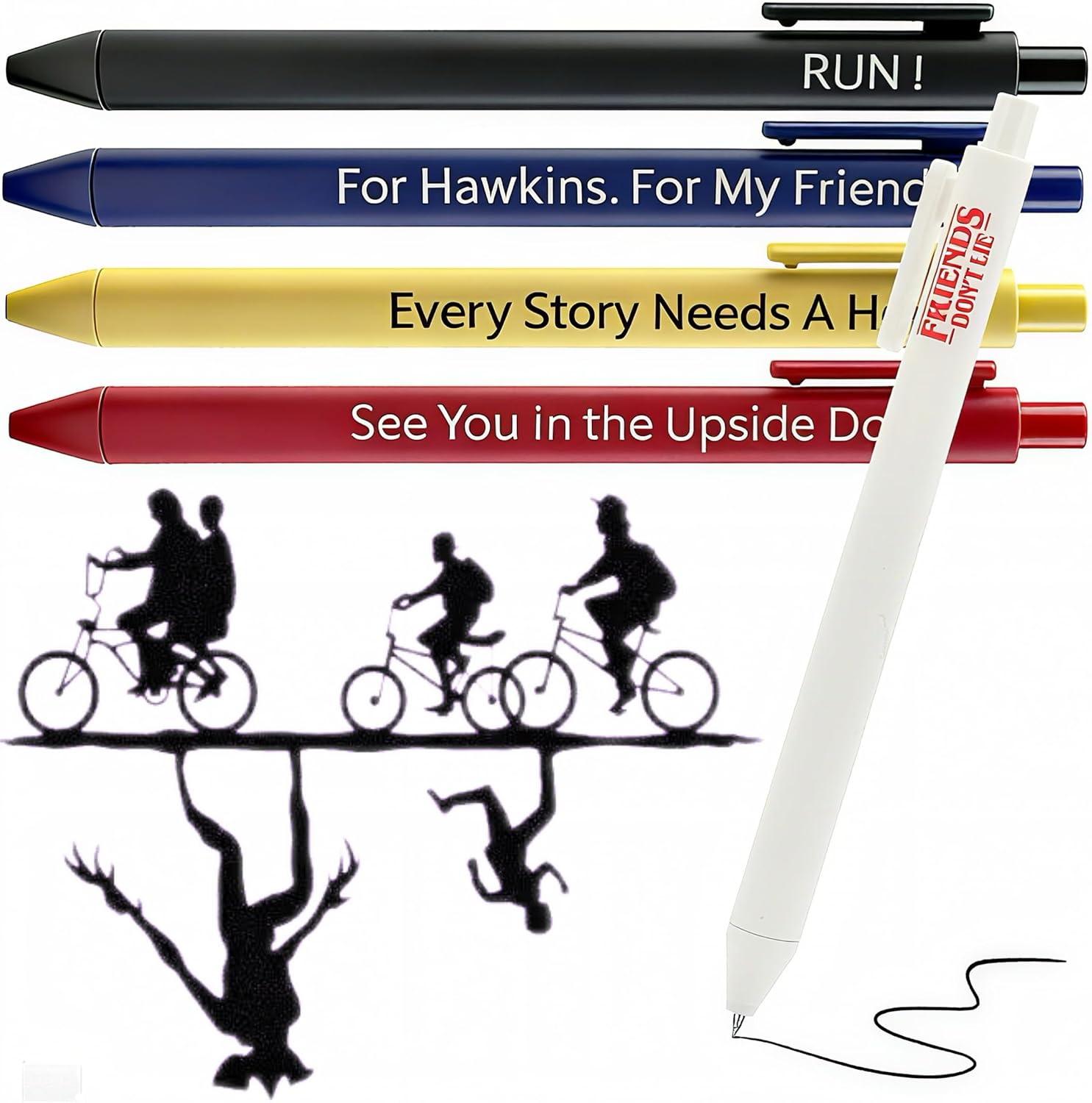 Five-Piece Assorted Barrel Gel Pens