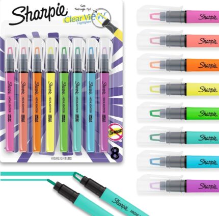 Eight-Piece Assorted Tip Highlighters