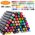 80-Piece Dual Tip Colour Markers