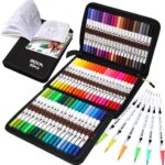 60-Piece Dual Tip Brush Marker Set