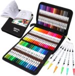 60-Piece Dual Tip Brush Marker Set