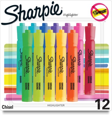 12-Pack Chisel Tip Highlighters