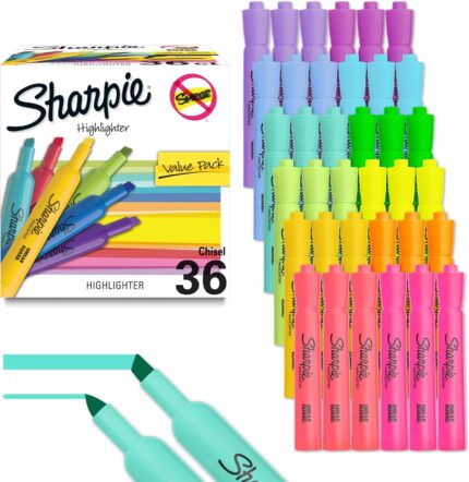 36-Count Assorted Chisel Tip Highlighters