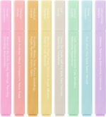 8-Count No Bleed Pastel Highlighters