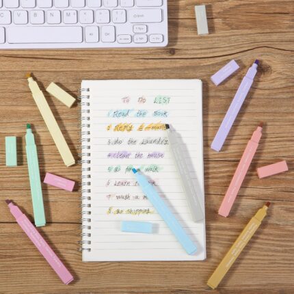 8-Count No Bleed Pastel Highlighters