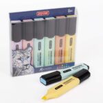 Six-Count Fluorescent Chisel Tip Highlighters