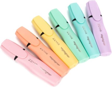 Six-Count Assorted Soft Pastel Highlighters