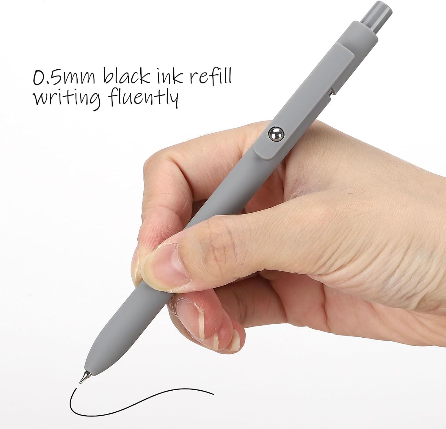 Six-Piece 0.5mm Black Gel Pens