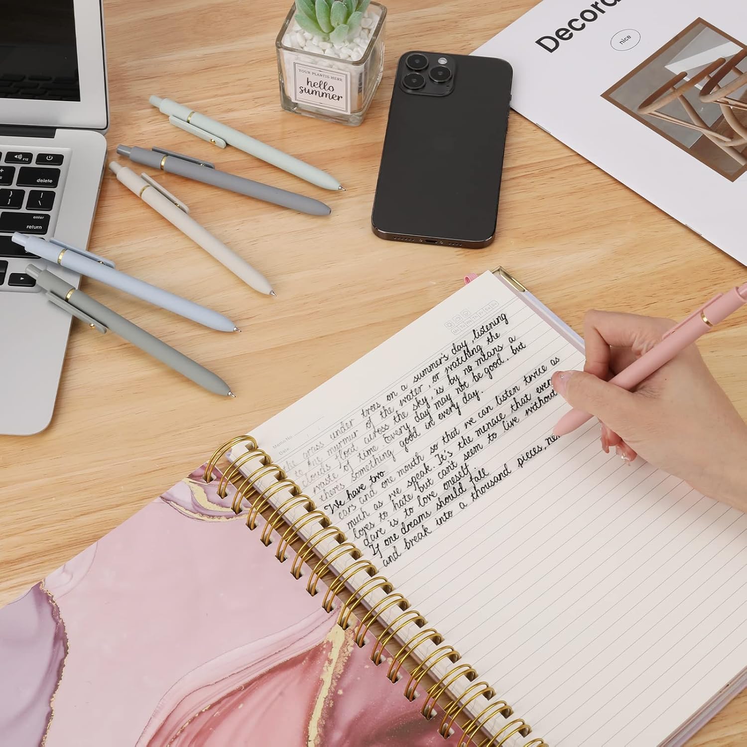 Six-Piece Retractable Gel Pens
