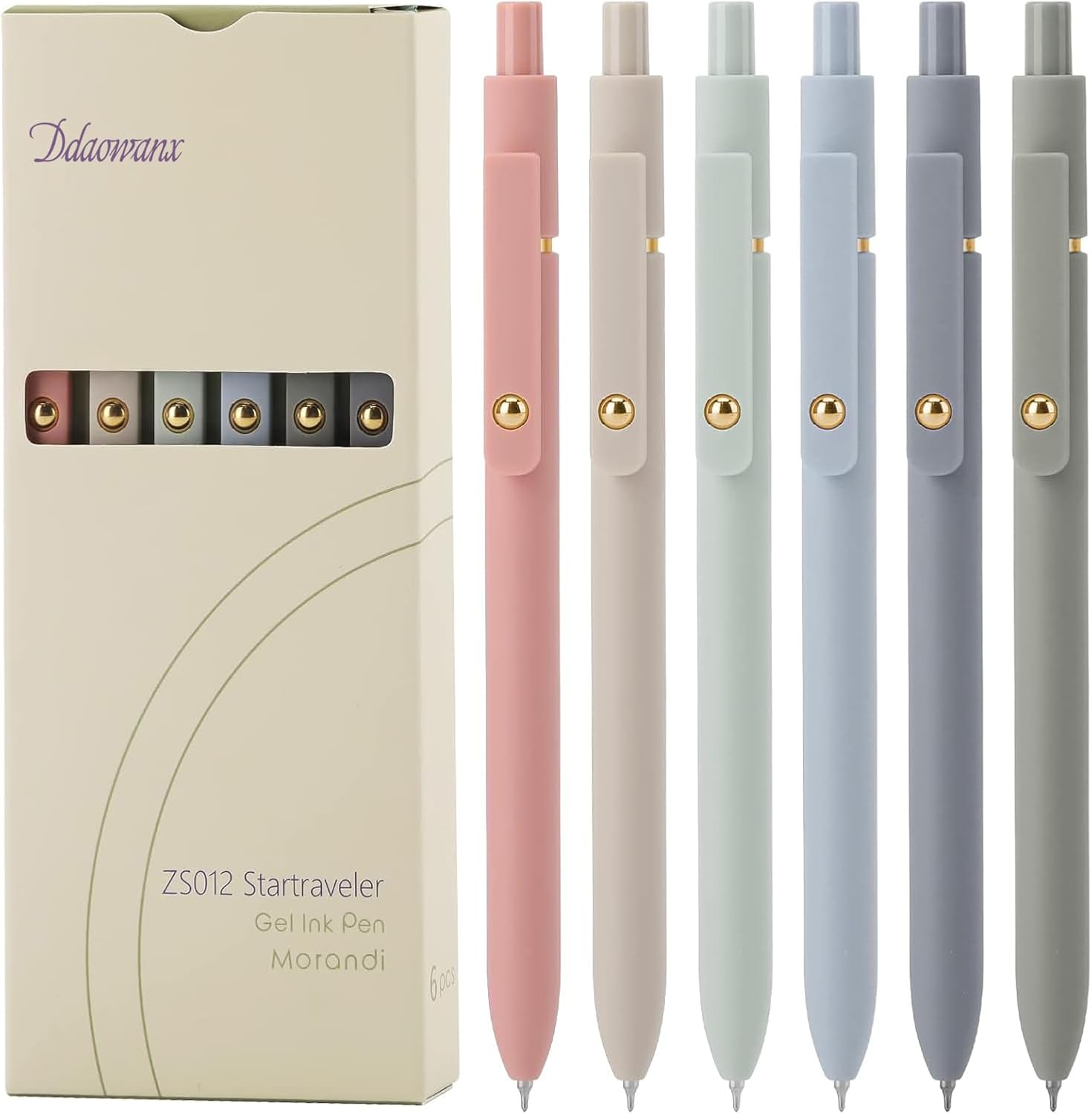 Six-Piece Retractable Gel Pens