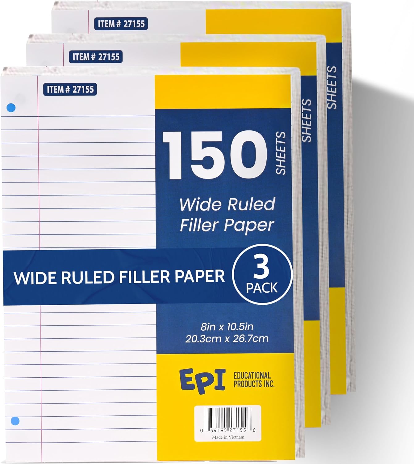 Three-Pack Wide Ruled Filler Paper